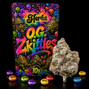 O.G. Zkittles 24% THCA květy s kompaktním trimem a ovocným Z profilem